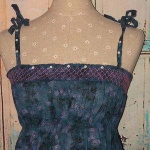 FREE PEOPLE~Japanese Cherry Blossom Smocked Tank~M